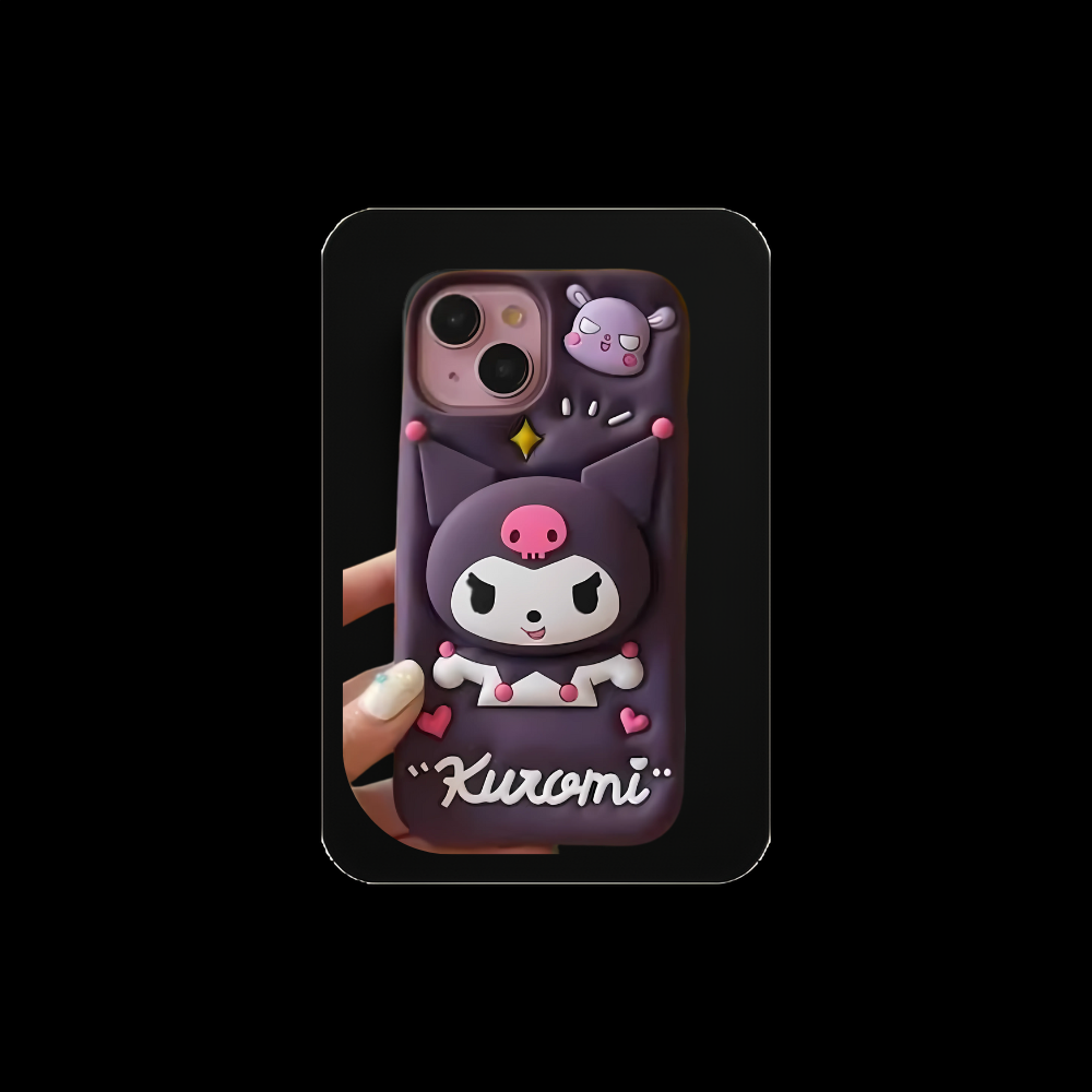 Kawaii Kuromi™ 3D Plush Case