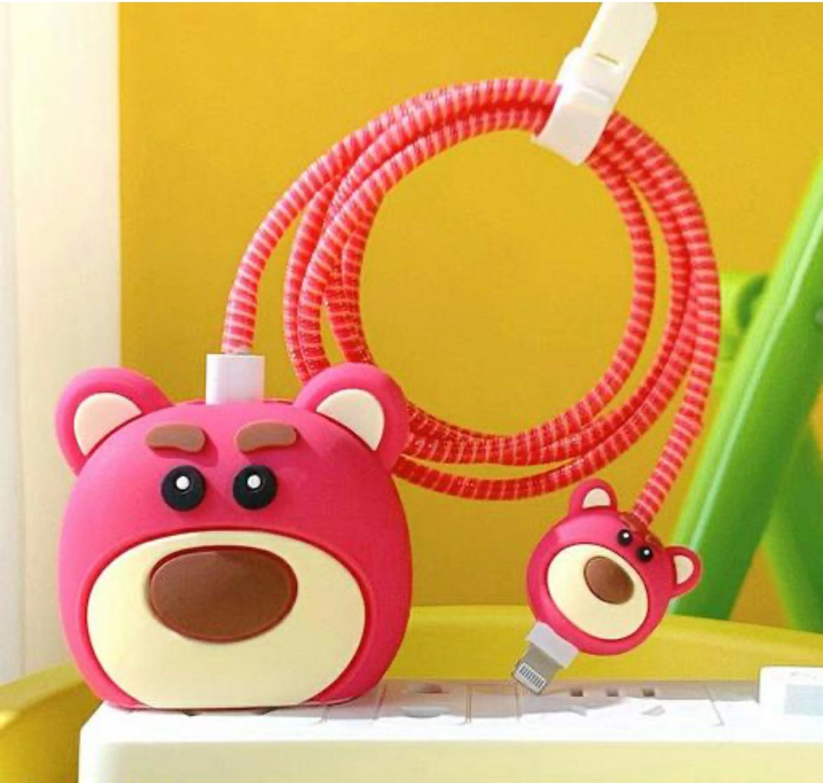 🧸 BerryBear Charger Case 💗 Cuteness Charged to 100%