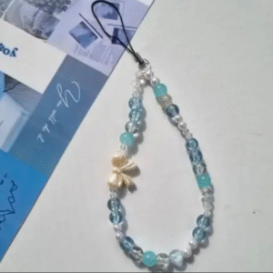 Blue Dream Pearl Bow – Aesthetic Mobile Charm